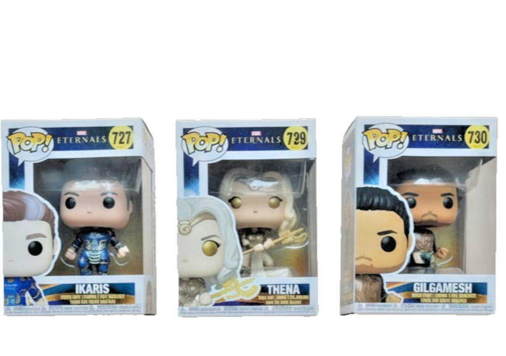Funko Pop Marvel Eternals Lot of 3 Ikaris Thena Gilgamesh 727 729 730